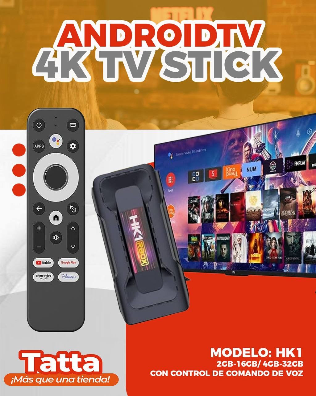 TV STICK android 13 4K 2GB
