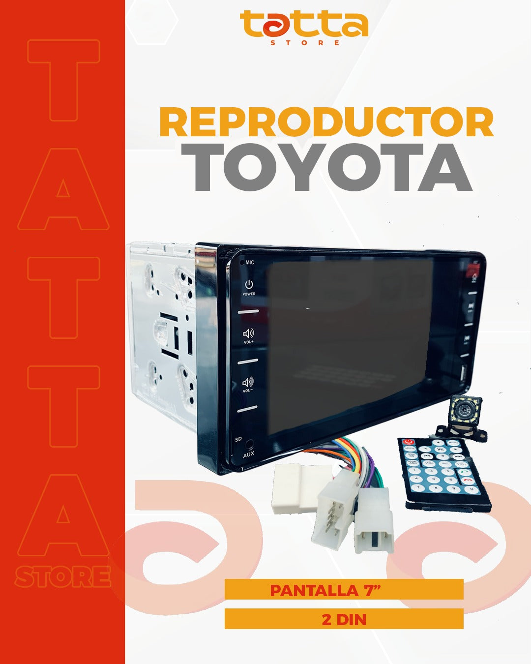 Reproductor pantalla 7" Toyota MP5