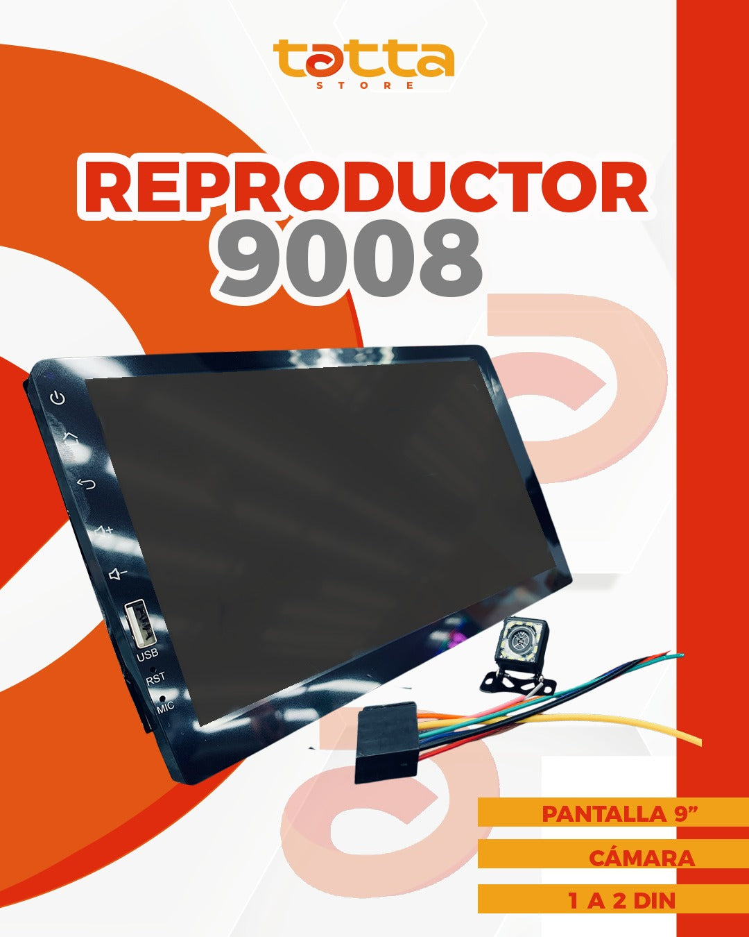 Reproductor pantalla 9" 9008 MP5