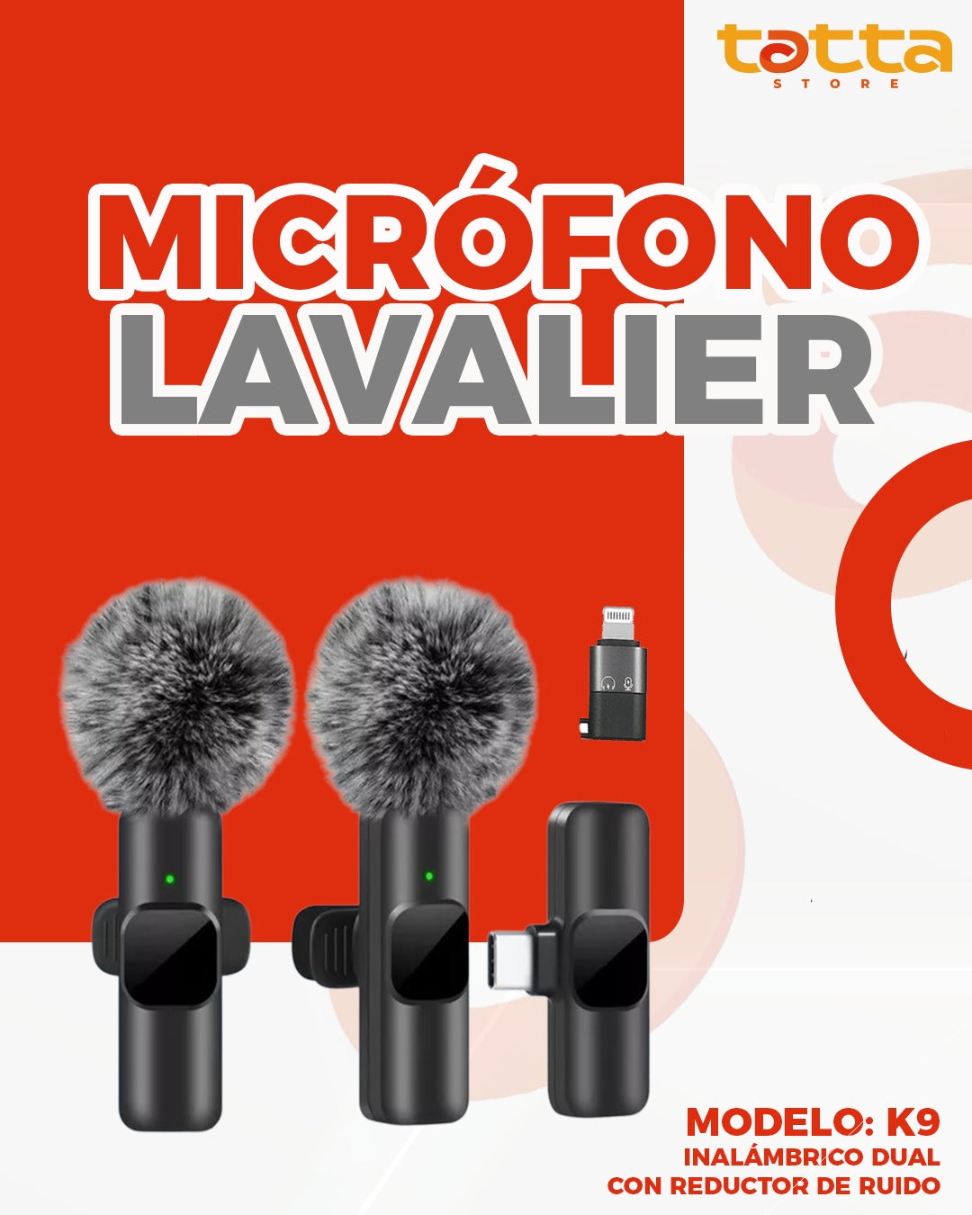Microfono lavalier K9 de solapa