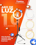 Aro de luz 10" 14" 18" 22" con tripode 210cm
