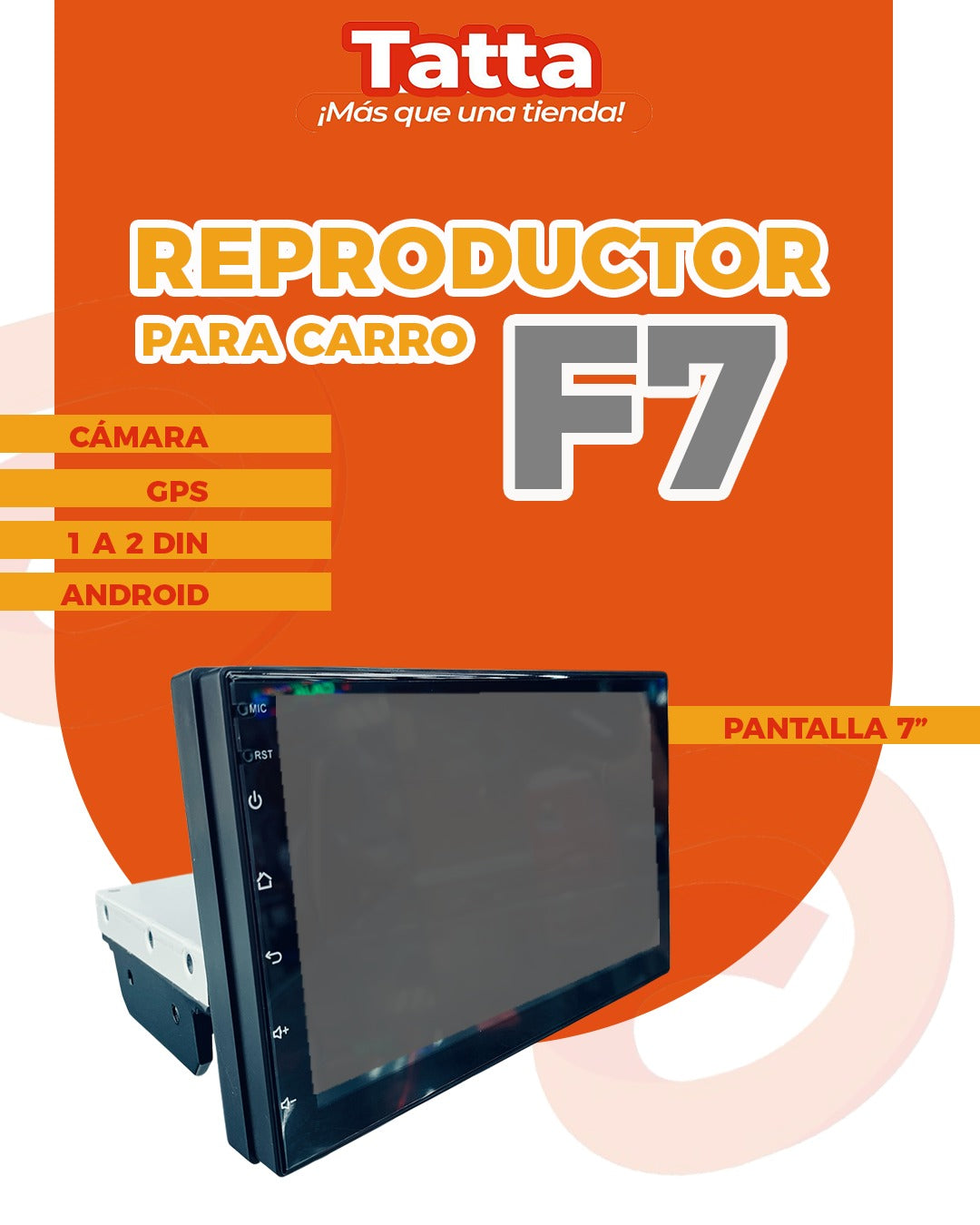 Reproductor F7 pantalla 7" android