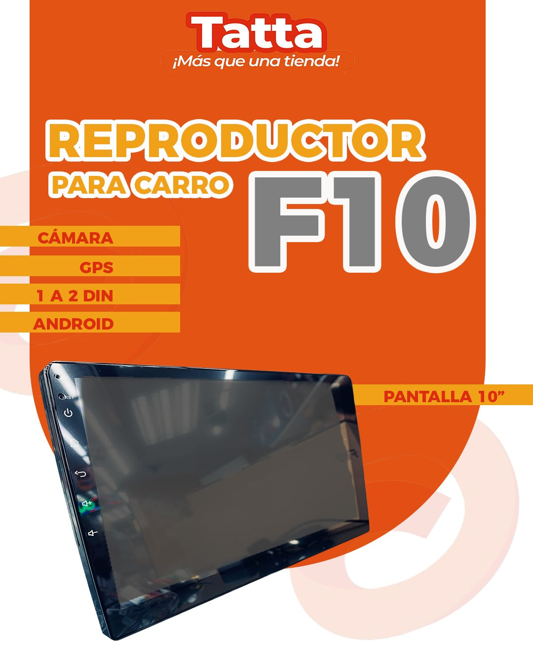 Reproductor F10 pantalla 10" android