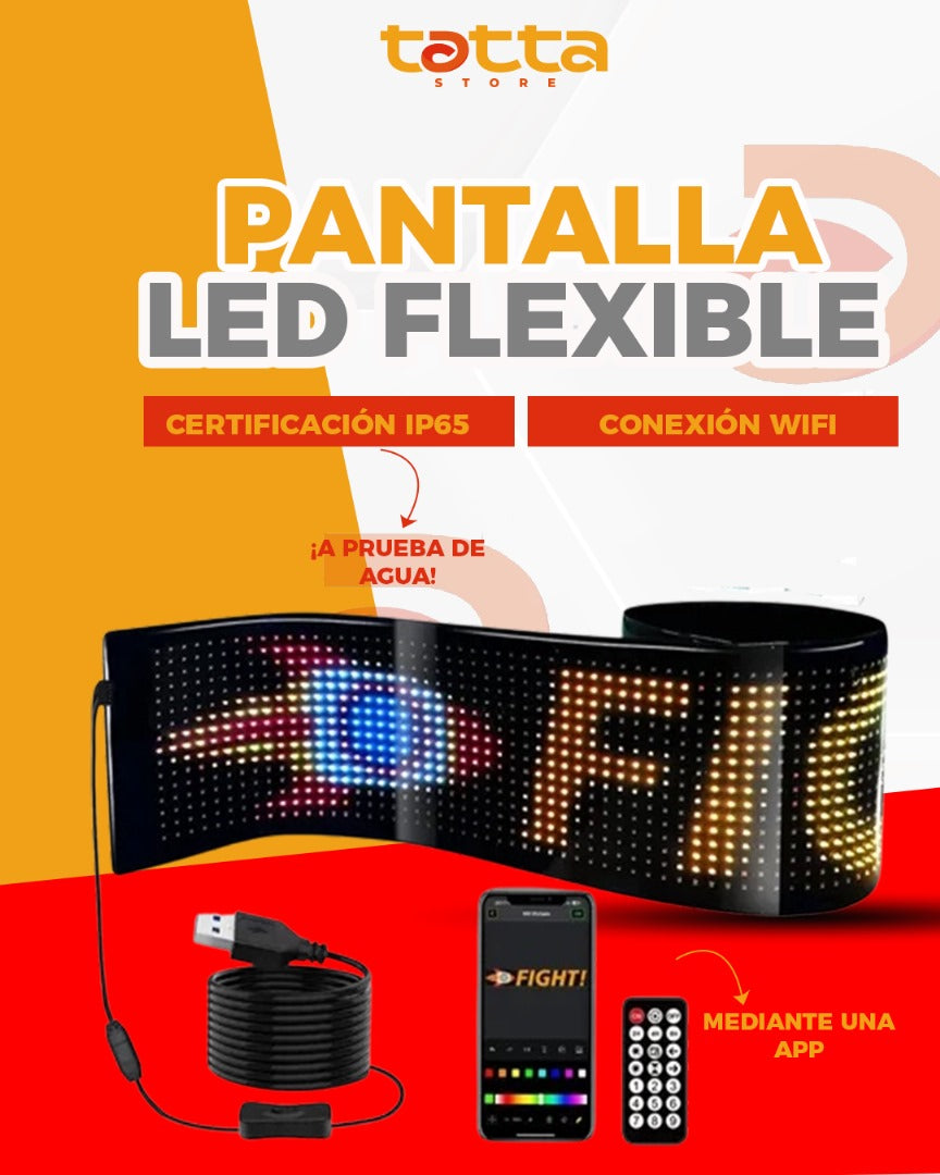 Pantalla P65 flexible RGB con APP 4 tamaños
