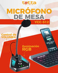 Micrófono de mesa gamer RGB