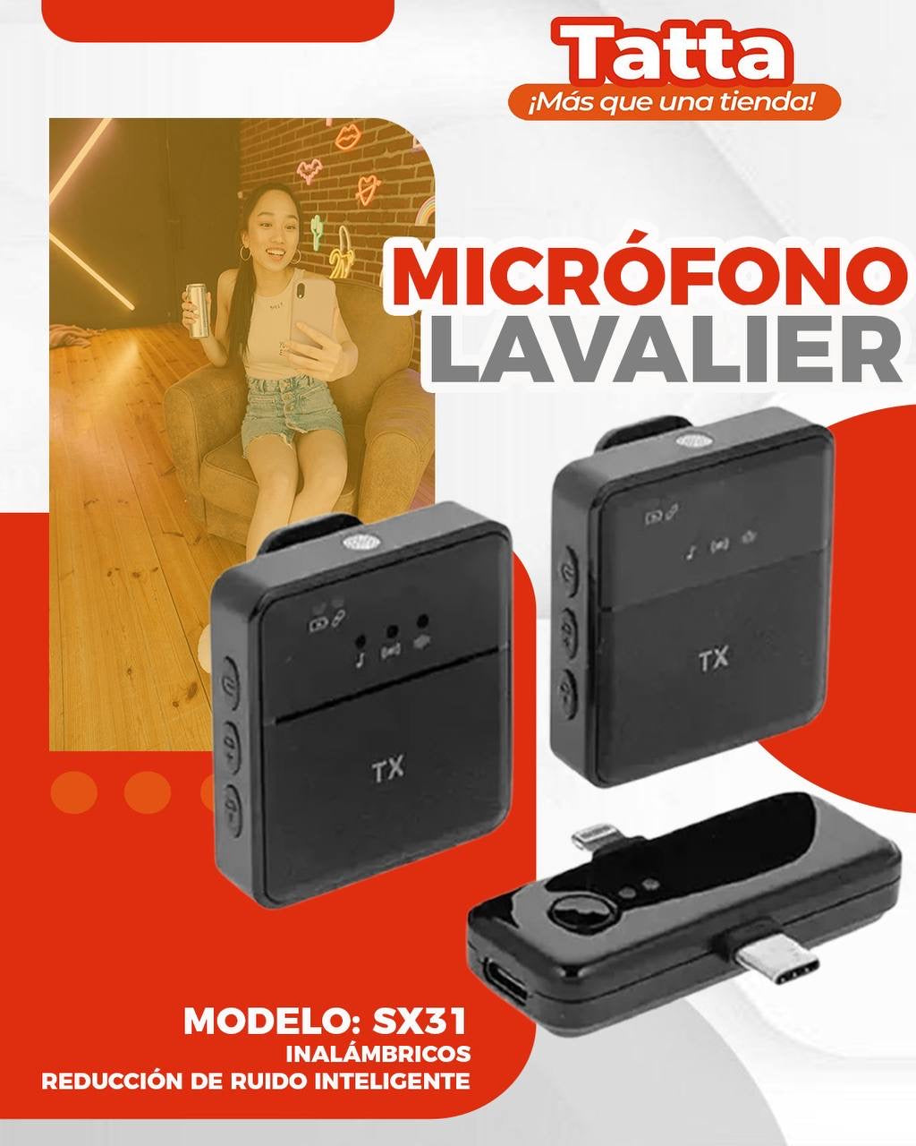 Microfono lavalier SX-31 dual