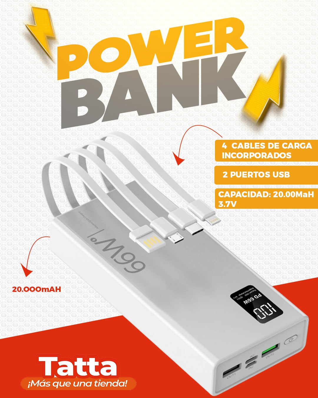 Power bank WD-815 20.000 mAh